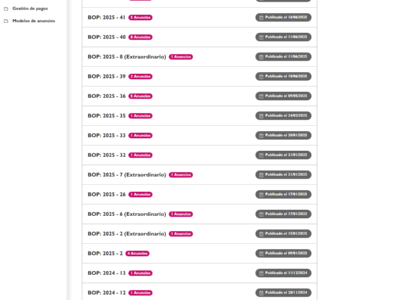 Boletines publicados
